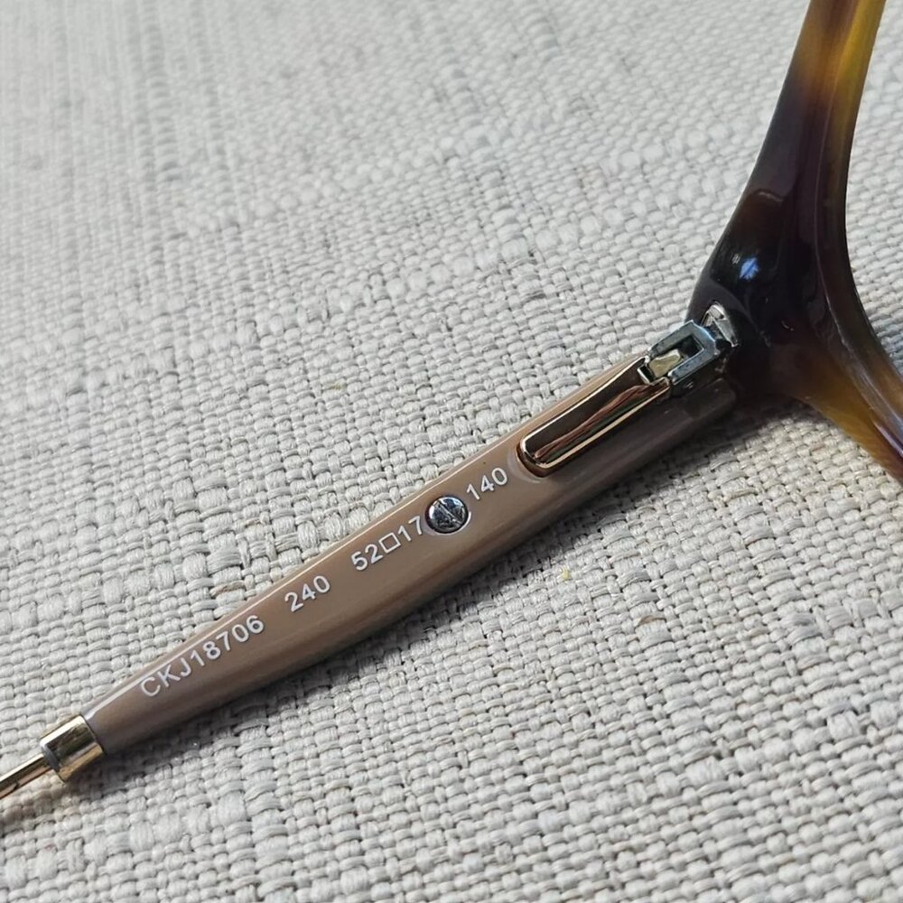 Calvin Klein Jeans Women Eyeglasses/Sunglasses Frame Brown Tortoise Glasses - Picture 10 of 12